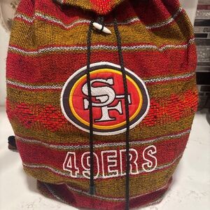 Unisex San Francisco 49ers Football Team Fan Woven Cloth Backpack Fan Gear